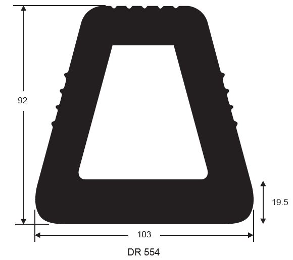 AMBASSADOR DOCKING RUBBER 105 X 92